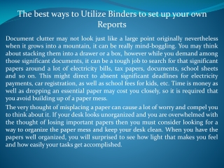 Binders for school