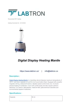 _Digital Display Heating Mantle