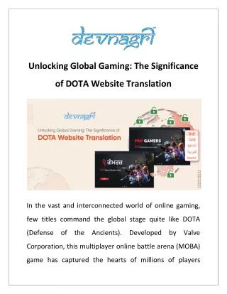 Unlocking Global Gaming: The Significance of DOTA Website Translation