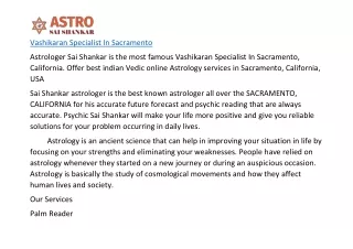 Vashikaran Specialist In Sacramento