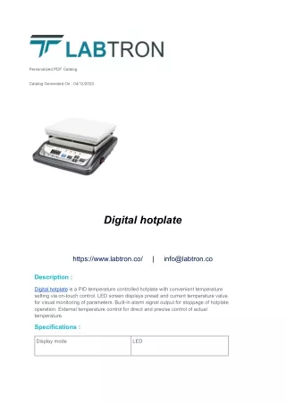 Digital Hotplate