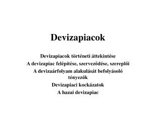 Devizapiacok