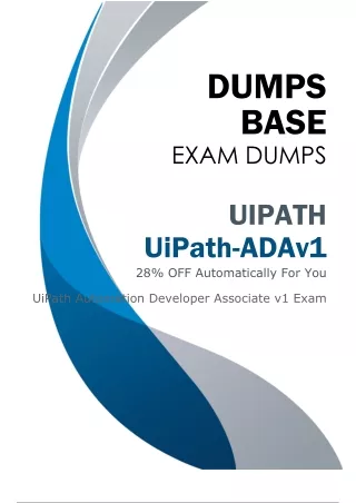 UiPath UiPath-ADAv1 Dumps (V8.02) - Your Path to Exam Success Begins Here