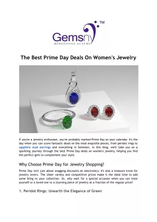 Best Prime Day Offers for Stylish Women's Jewelry