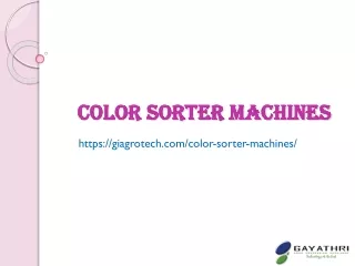 Color Sorter Machines, Automated Color Sorting Machine Supplier