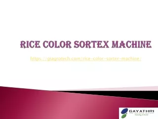 Rice Color Sorter, Rice Sorting and Grading Machine Manufacturer