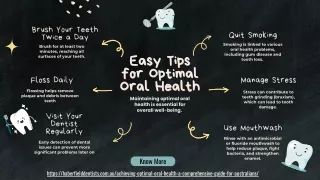 Easy Tips for Optimal Oral Health