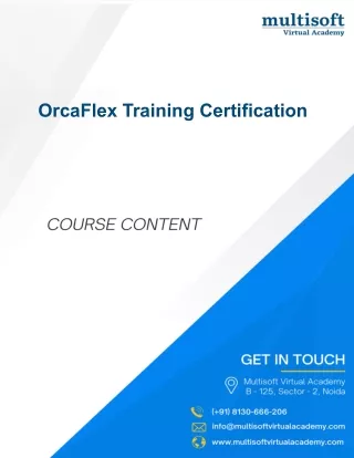 OrcaFlex Online Training and Certification Course