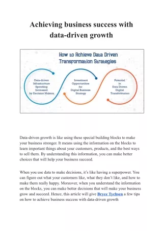 Data as the Driver Navigating the Road to Business Success