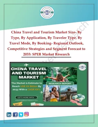 China Travel and Tourism Market Size and Outlook till 2033: SPER Market Research