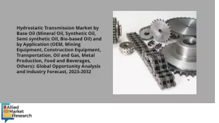 Hydrostatic Transmission Market PDF