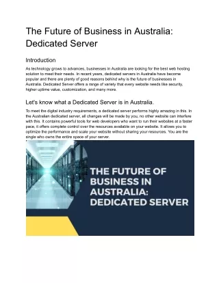 The Future of Business in Australia_ Dedicated Server (1)