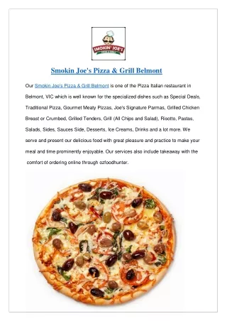 Smokin Joe's Pizza & Grill Belmont