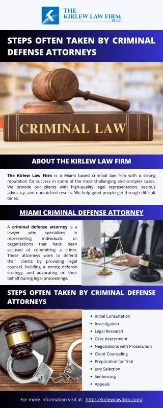 Steps Often Taken By Criminal Defense Attorneys