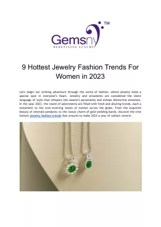 Exploring the Hottest Jewelry Trends for Women in 2023