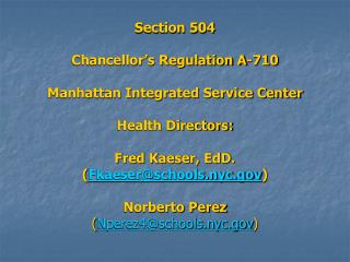 What is Section 504?