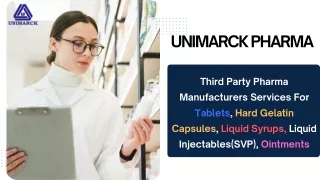 Third Party Pharma Contract Manufacturing Services