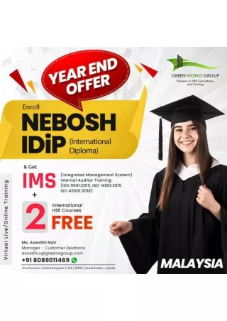 Green World Group Leads the way to Safety Nebosh I dip In Malaysia