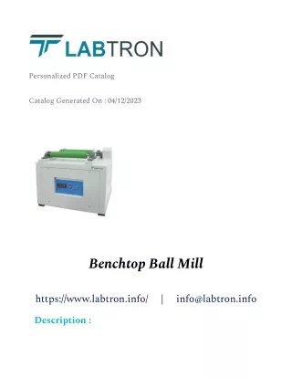 Benchtop Ball Mill