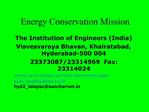 Energy Conservation Mission