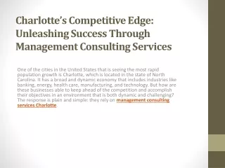 Unleashing Success Through Management Consulting Services