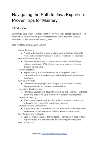 Navigating the Path to Java Expertise_ Proven Tips for Mastery - Uncodemy