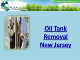 Oil Tank Removal New Jersey