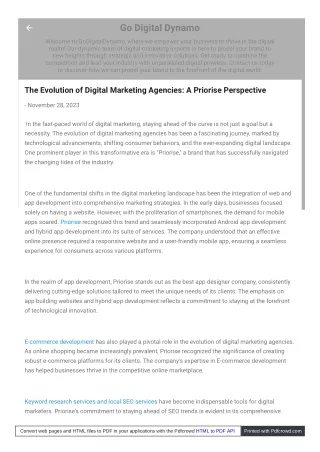 The Evolution of Digital Marketing Agencies