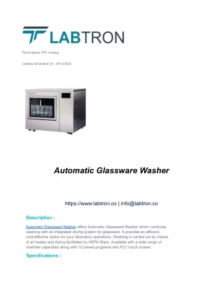 Automatic Glassware Washer