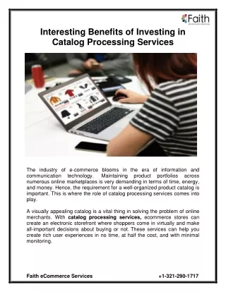 Interesting Benefits of Investing in Catalog Processing Services
