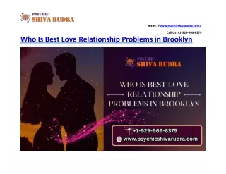 Who Is Best Love Relationship Problems in Brooklyn