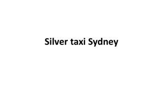 Silver taxi Sydney