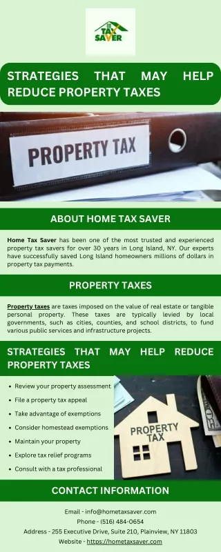 Strategies That May Help Reduce Property Taxes