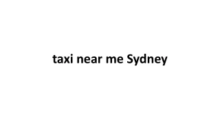 taxi near me Sydney