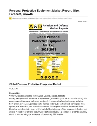 Personal Protective Equipment Market