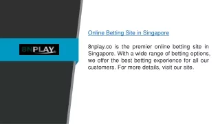 Online Betting Site in Singapore 8nplay.co