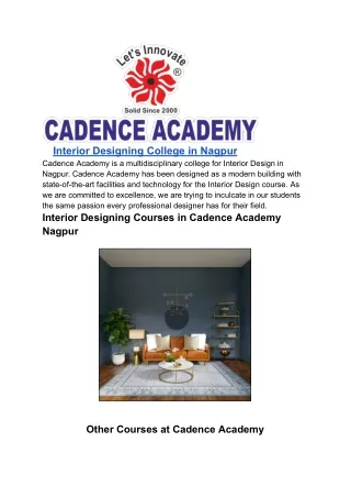 _     Interior Designing College in Nagpur