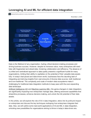 leewayhertz.com-Leveraging AI and ML for efficient data integration