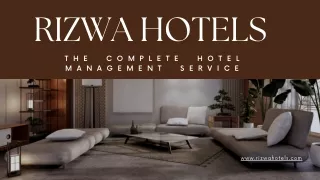 Rizwa hotels The complete hotel mangemnet service