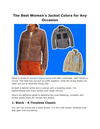 women's fleece jacket