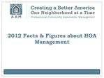 2012 Facts & Figures about HOA Management
