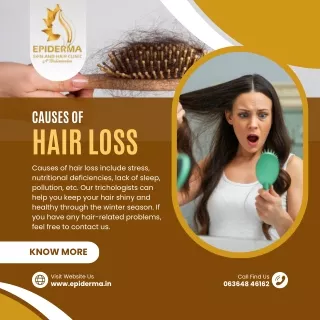 Causes of hair loss in women | Best Dermatologist in Jayanagar | Epiderma Clinic