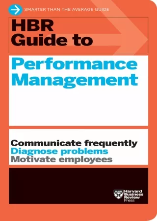 Pdf (read online) HBR Guide to Performance Management (HBR Guide Series)