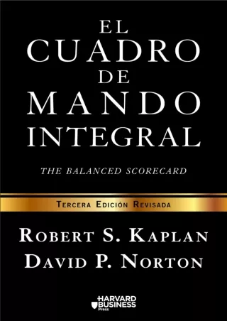 book [READ]  El cuadro de mando integral: The balanced scorecard (HARVARD BUSINESS SCHOOL PRESS) (Spanish Edition)