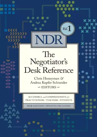 Download  Negotiator's Desk Reference (The Negotiator's Desk Reference)