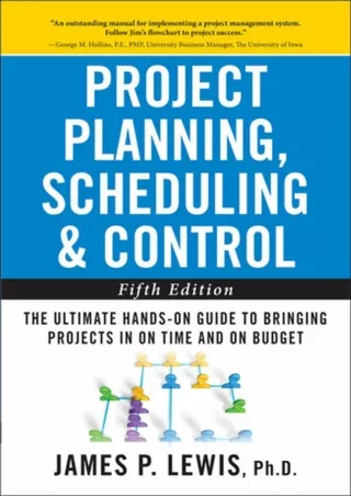 DOWNLOAD/PDF Project Planning, Scheduling, and Control: The Ultimate Hands-On Guide to Bringing Projects in On Time and