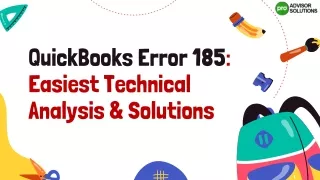 Technical Solutions For QuickBooks Error 185