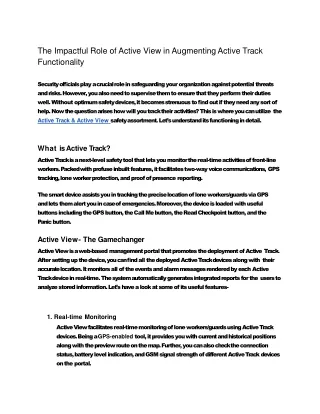 The Impactful Role of Active View in Augmenting Active Track Functionality