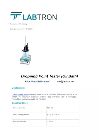Dropping Point Tester