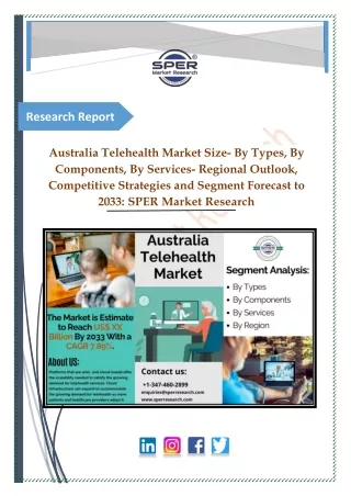 Australia Telehealth Market Growth and Outlook till 2033: SPER Market Research